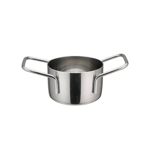 Winco DCWE-104S 4 1/4″ x 2 3/8″ Stainless Steel Mini Casserole Dish with 2 Handles