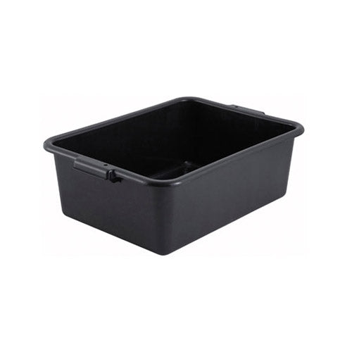 Winco PL-7K Black Polypropylene Dish Box - 7" Deep