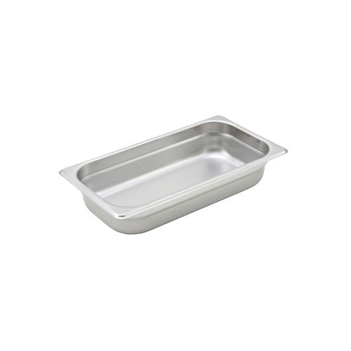 Winco SPJH-302 1/3 Size Heavy Weight Steam Table / Hotel Pan - 2 1/2" Deep