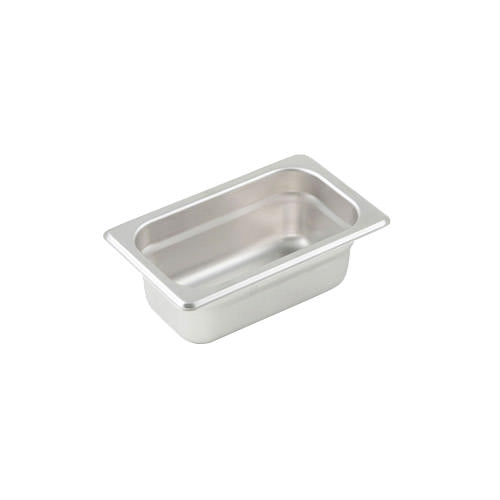 Winco SPJH-902 1/9 Size Heavy Weight Steam Table / Hotel Pan - 2 1/2" Deep
