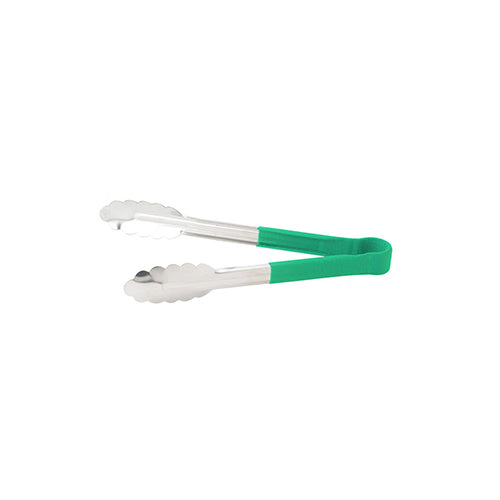 Winco UTPH-9G 9" Green Heat Resistant Utility Tong