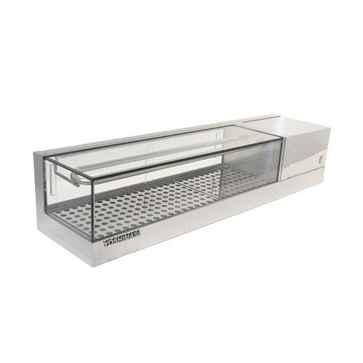 Yoshimasa GARASU-50-R 60″ Self-Contained Wide Flat Top Refrigerated Sushi Case - Right Side Compressor