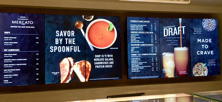 Starbucks Tests Digital Menu Boards