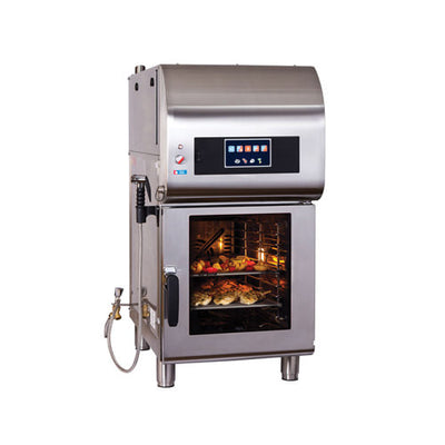 Alto-Shaam CTX4-10EVH Express 10 Pan Half Size Electric Combi Oven With Ventless Hood - 1Ph, 208V