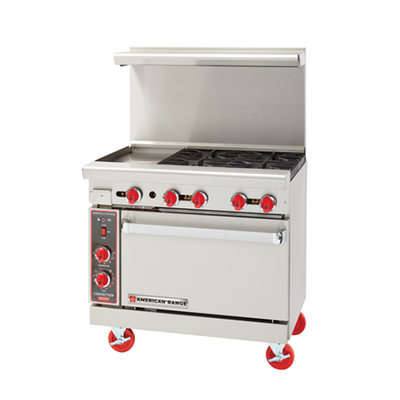 American Range AR-12G-4B-LP 36″ Propane Gas Range With 12″ Griddle