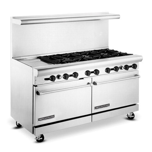 American Range AR12G-8B 60" Natural Gas Range With 12" Griddle