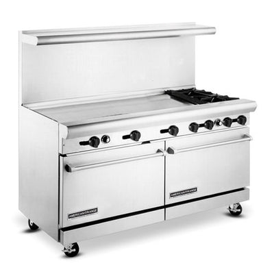 American Range AR48G-2B 60" Natural Gas Range With 48" Griddle