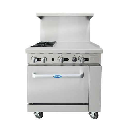Atosa AGR-2B24GR-LG 36″ Propane Gas Range With 24" Griddle