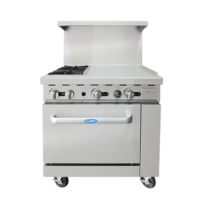 Atosa AGR-2B24GR-LG 36″ Propane Gas Range With 24" Griddle
