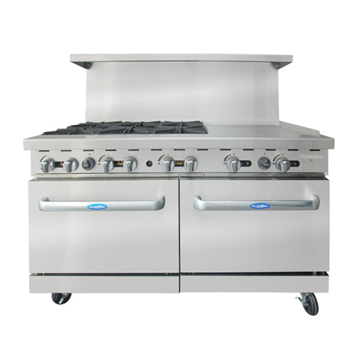 Atosa AGR-6B24GR-NG 60″ Natural Gas Range With 24" Griddle