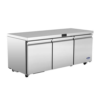 Atosa AUR72SD 72" 3 Door Undercounter Refrigerator