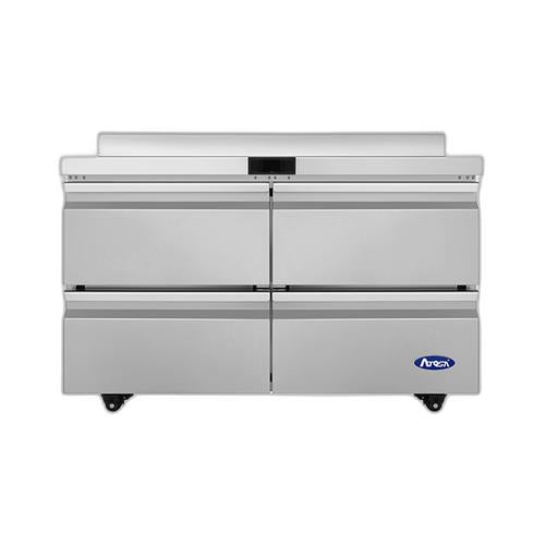 Atosa AWF48D4 48" 4 Drawer Side Mount Worktop Freezer