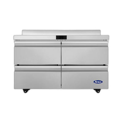 Atosa AWF48D4 48" 4 Drawer Side Mount Worktop Freezer