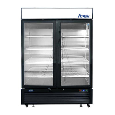 Atosa MCF8723GR 54" 2 Swing Door Glass Refrigerator Merchandiser