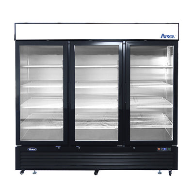 Atosa MCF8728GR 82" 3 Swing Door Glass Freezer Merchandiser