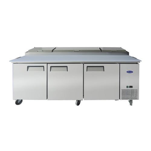 Atosa MPF8203GR 93" 3 Door Pizza Prep Refrigerator