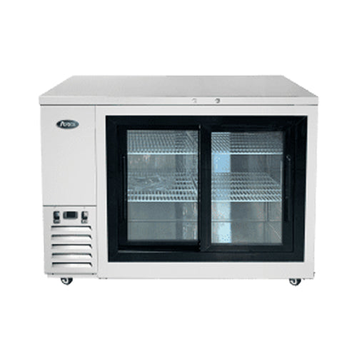 Atosa SBB48SGGRAUS1 48″ 2 Sliding Door Glass Stainless Back Bar Refrigerator