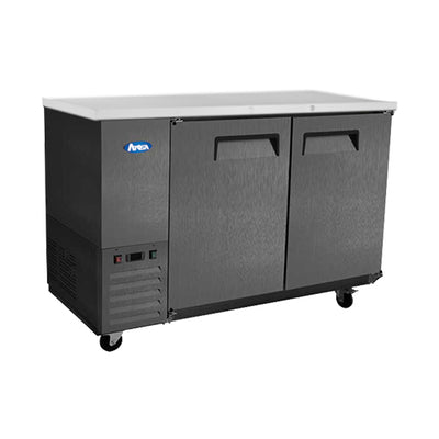 Atosa SBB59GRAUS2 58″ 2 Door Solid Stainless Back Bar Refrigerator