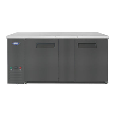 Atosa SBB69GRAUS2 68″ 2 Door Solid Stainless Back Bar Refrigerator