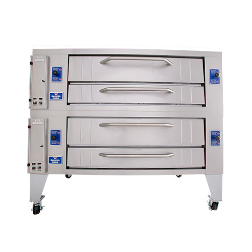 Bakers Pride Y-602 78" Double Deck Propane Gas Pizza Deck Oven