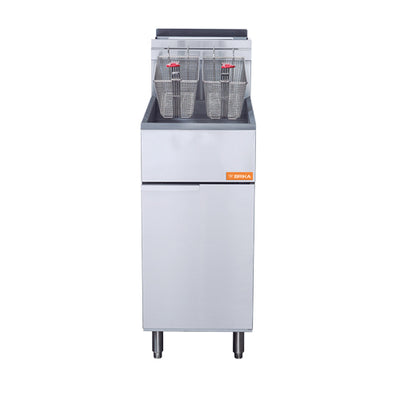 Brika BFR-40 40 Lb Floor Tube Fired Natural Gas Fryer