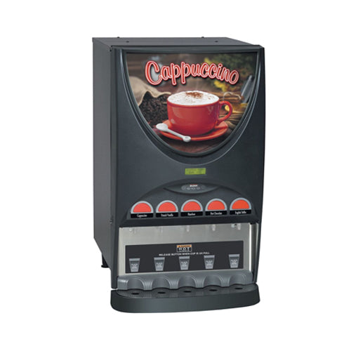 Bunn 37000.6000 iMIX-5 Black Hot Beverage Dispenser With 5 Hoppers