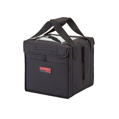 Cambro GBD101011110 Insulated Black Small Folding Food Delivery Bag