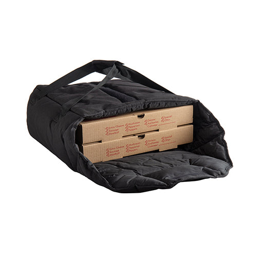 Cambro GBPP214110 14 1/2" x 15 1/4" Insulated Black Premium Pizza Delivery Bag