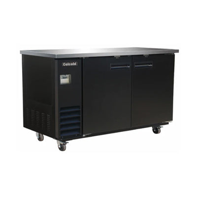 Celcold CBB60B 60″ 2 Door Solid Black Back Bar Refrigerator