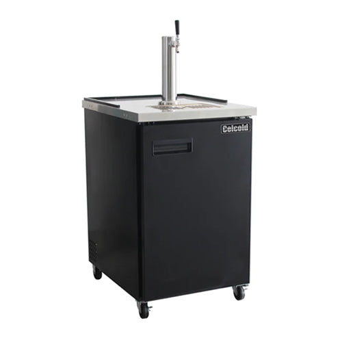 Celcold CBD24-1 24″ Single Door Beer Dispenser Refrigerator With Single Tab Tower