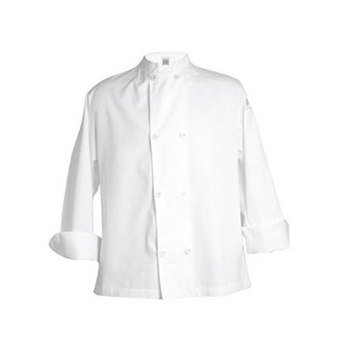 Chef Revival J049-M Basic White Long Sleeve Double-Breasted Chef Coat - Medium