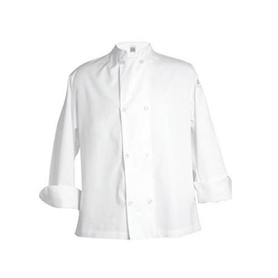 Chef Revival J049-S Basic White Long Sleeve Double-Breasted Chef Coat - Small