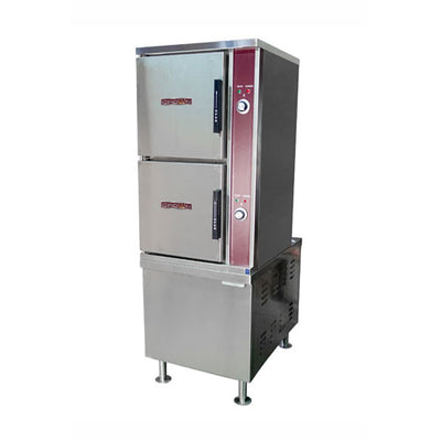 Crown ECX-2-24 6 Pan Electric Convection Steamer on Cabinet Base – 3Ph, 208V