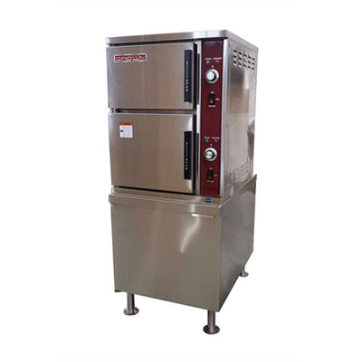 Crown ETP-10E-CS 10 Pan Electric Convection Steamer on Cabinet Base – 3Ph, 208V