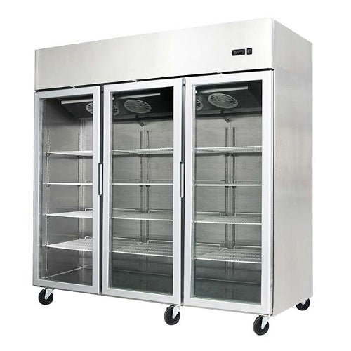 EFI C3-78GDSVC 78" 3 Swing Door Glass Refrigerator Merchandiser