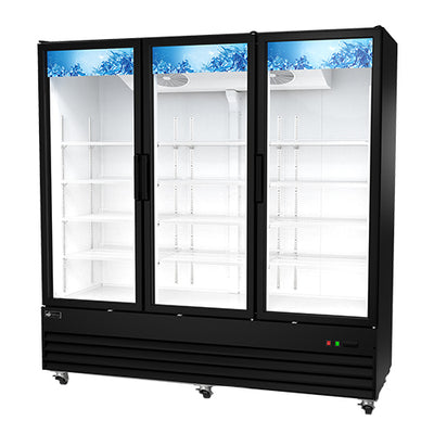 EFI C3-78GDX 3 Door Glass Refrigerator Merchandiser