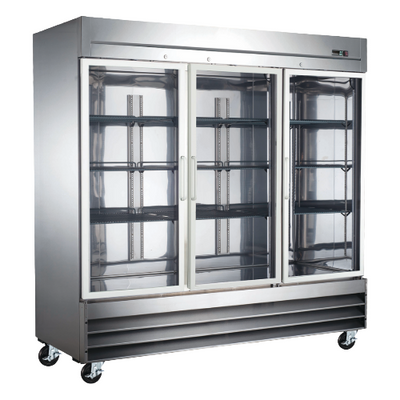 EFI C3-82GDSVCX 82" 3 Swing Door Glass Refrigerator Merchandiser