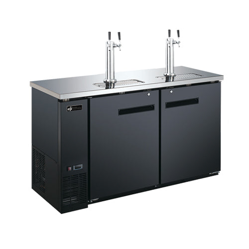 EFI CBBDD2-60CC 60" Beer Dispenser Refrigerator With Double Tab Tower