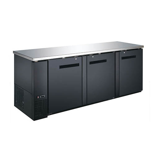 EFI CBBDR3-90CC 90" 3 Door Solid Back Bar Refrigerator