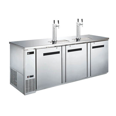 EFI CBBSDD3-72CC 72" Stainless Steel Beer Dispenser Refrigerator With Double Tab Tower