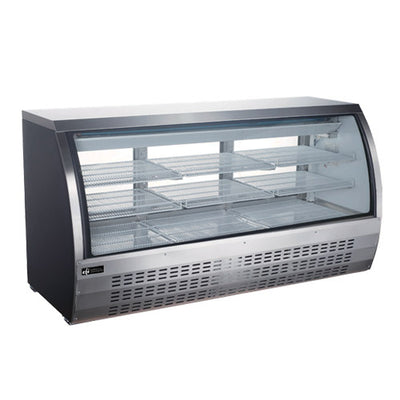 EFI CDC-82 82″ Curved Glass 3 Door Floor Refrigerated Display Case
