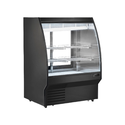 EFI CDCBC-36 36" Curved Glass 2 Door Floor Refrigerated Deli Case