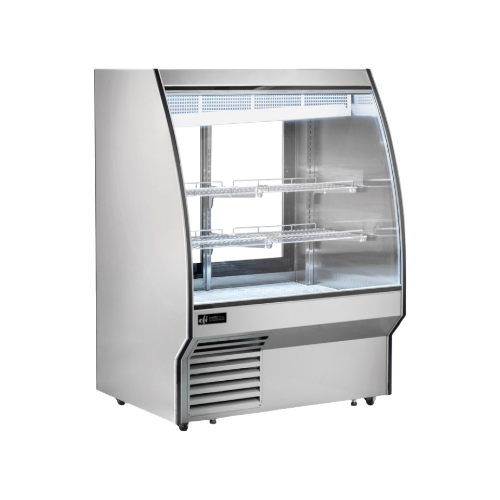 EFI CDCSC-36 36" Curved Glass 2 Door Floor Refrigerated Deli Case