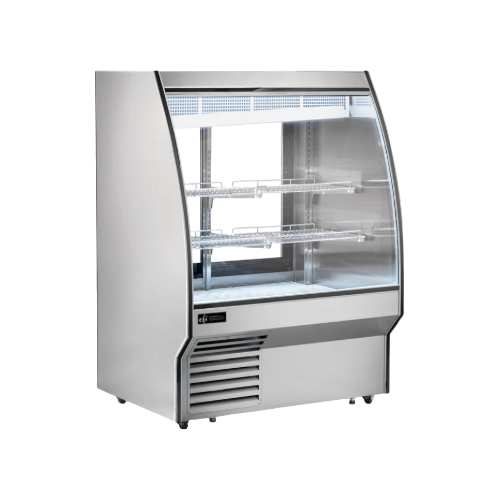EFI CDCSC-60 60" Curved Glass 2 Door Floor Refrigerated Deli Case