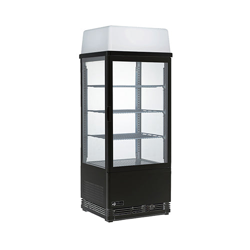 EFI CGSM-1742-B-L 17″ Straight Glass Floor Refrigerated Black Bakery Case