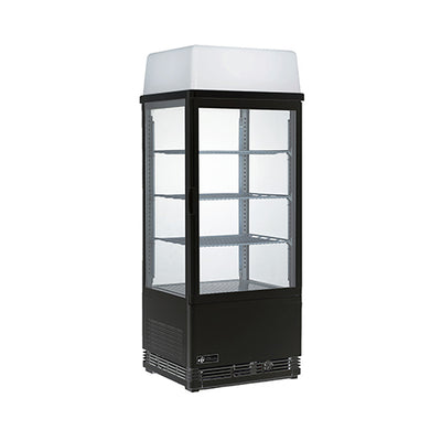 EFI CGSM-1742-B-L 17″ Straight Glass Floor Refrigerated Black Bakery Case