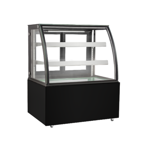 EFI CGCM-3547 37" Curved Glass 2 Door Floor Refrigerated Deli Case
