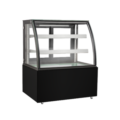 EFI CGCM-3547 37" Curved Glass 2 Door Floor Refrigerated Deli Case