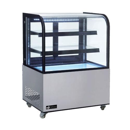 EFI CGCM-3648 36" Curved Glass Floor Refrigerated Bakery Case