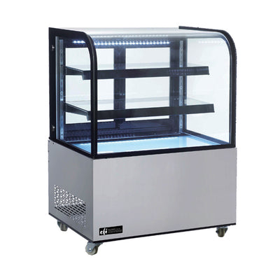 EFI CGCM-3648 36" Curved Glass Floor Refrigerated Bakery Case